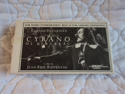 CYRANO DE BERGERAC VHS PROMO SCREENER 1990 ACADEMY AWARDS GERARD DEPARDIEU - Image 1 of 4