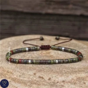 Handgefertigtes Perlenarmband mit Drachenblutstein, verstellbares Yogaarmband - Bild 1 von 3