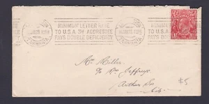 1929 KING GEORGE V 1 1/2d PRE-DECIMAL STAMP COMMERCIAL COVER #B176 - Picture 1 of 1