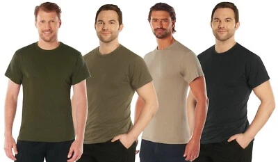 Военные однотонные футболки футболки футболки футболка из хлопковой смеси полиэстер - Изображение 1 из 3