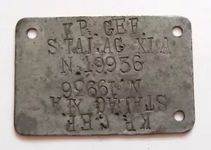 STALAG XI A KP. GEF DOG TAG BADGE POW N. 19936 GERMANY WW2 - Picture 1 of 3