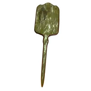 Vtg Bakelite Celluloid Amber Green Art Deco Vanity Picture Frame No Mirror 907A - Picture 1 of 5