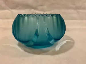 6x6 beautiful satin bowl with clear design no mark etched top - Picture 1 of 3