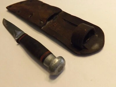 Cuchillo Vintage Estuche Probado 1920-1940 Cuchillo de Caza Hoja Fija con Funda - En muy buena condición Foto 1 de 4