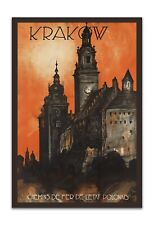 Travel Vintage 1930s Poster KRAKOW (Poland) Illustration Premium Reprint 13x19"