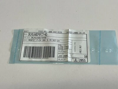 L10:  Digi-Key  IRLML6402PBFCT-ND - Image 1 of 4