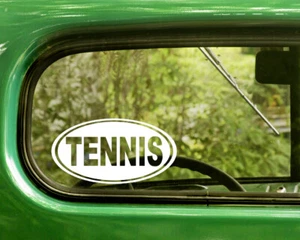 2 TENNIS Oval Aufkleber BOGO für Auto LKW Wohnmobil 4x4 Laptop Fenster Stoßstange - Bild 1 von 1