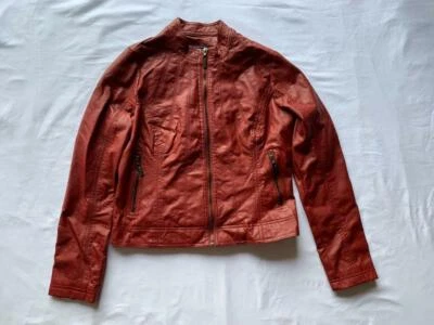 NWT Jou Jou Red Women Juniors' Faux Leather Jacket Small pau2621 - Image 1 of 2