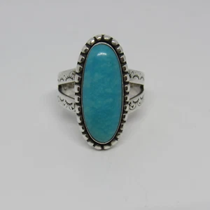 Anillo Turquesa Ovalado Relios Carolyn Pollack Plata de Ley - Talla 7.5 - Imagen 1 de 8