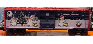 LIONEL CHRISTMAS BOX CAR (2007 LRRC) 6-29946! O GAUGE SNOWMAN SEASON’S GREETINGS - Picture 1 of 2