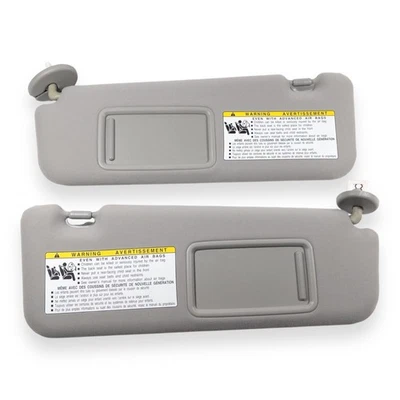 2007-2009 Lexus ES350 Driver & Passenger Side Sun Visor Pair Set Gray - Image 1 of 4