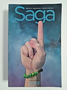 Saga: Compendium One Paperback Brian Vaughan & Fiona Staples Good Condition READ - Picture 1 of 13