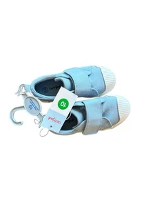 New Toddler Boys' Ezra Canvas Sneakers Wide Strap Hook And Loop Blue Cat & Jack - Picture 1 of 3