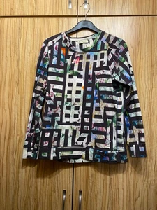 BLUSA PAUL SMITH JERSEY ALGODÓN LAVADO MULTICOLOR ESTAMPADO GEOMÉTRICO-L - Imagen 1 de 10