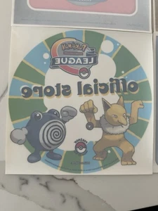 Vintage Dead Stock Pokémon Store Vinyl Display Sticker Pokemon League Card Store - Picture 1 of 1