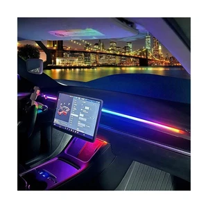 Striscia LED Illuminazione Ambiente Auto per Tesla Alta Luminosità con Controllo APP Mul... - Foto 1 di 9