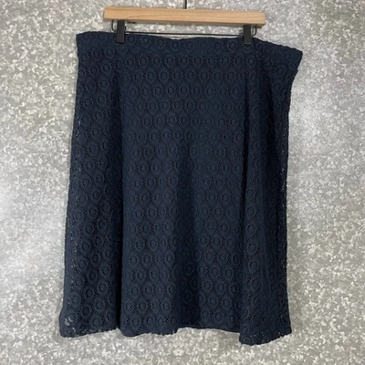 Sexy falda para mujer Alfani talla grande azul marino de encaje línea A hasta la rodilla - talla 16W Foto 1 de 4