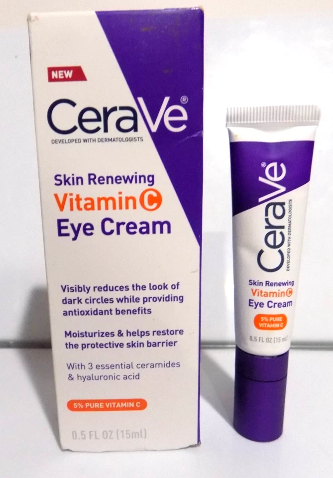Crema de ojos CeraVe Skin Renowing Vitamina C para ojeras e hinchazón 0,5 oz Foto 1 de 1