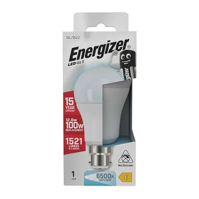 LED GLS LAMP B22 3000K/6500K (WARM WHITE/COOL WHITE) 12.6W/9.5W/7.3W ENERGIZER - Image 1 of 4