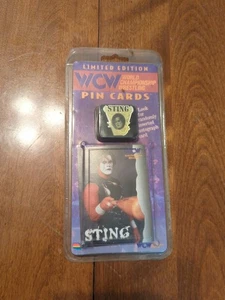 1997 WCW Wrestling The Sting Collector Pin / Card Sealed - Picture 1 of 6