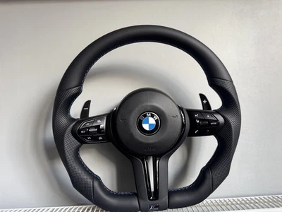 BMW Flat bottom gloss steering wheel 1/2/3/4 series F20 X F30 X F80 X M140i M3  - Image 1 of 3