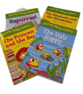 Lot Of 4 Funny Fairy Tales! Liza Charlesworth - Paperback Books Scholastic - Picture 1 of 5