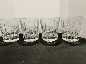 4 Mikasa Uptown cut DOF Double Old Fashioned Glass Tumbler 4" tall, Crystal - Picture 1 of 6