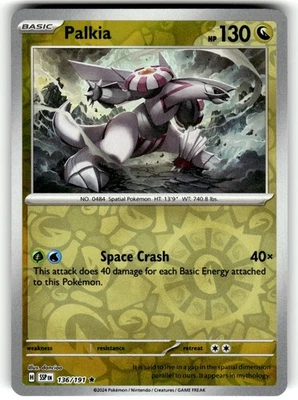 Pokemon SV08 Surging Sparks Palkia 136/191 Reverse Holo - Image 1 of 4