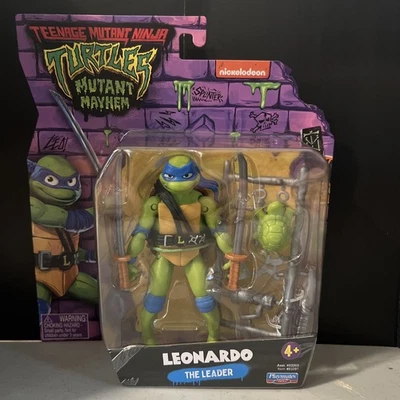 TEENAGE MUTANT NINJA TURTLES Mutant Mayhem LEONARDO TMNT 4" Figure - NEW SEALED - Image 1 of 2