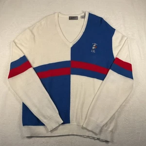Vintage St Louis University Billikens Pullover V-Ausschnitt SLU Blau Weiß Rot Herren XXL - Bild 1 von 7