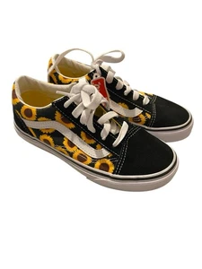 Vans Old Skool Sunflower Pattern Kids Girls Skate Sneakers Size 2 - Picture 1 of 5