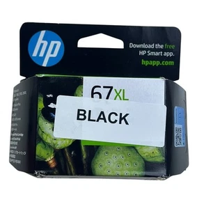HP 67XL Black Ink Cartridge OEM Original Genuine 11/25 - Afbeelding 1 van 3