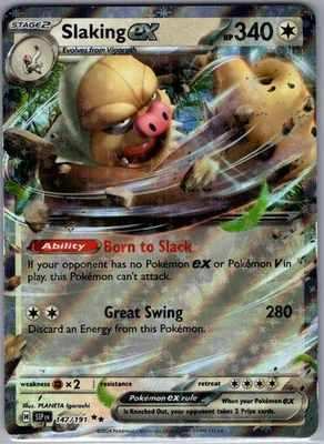 Slaking ex 147/191 - Pokemon TCG SV08: Surging Sparks - Double Rare Holo (NM) - Image 1 of 2