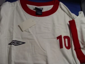 NWT UMBRO #10 COTTON SOCCER/CASUAL JERSEY AUTHENTIC - Picture 1 of 7