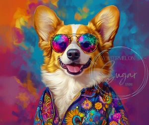 Corgi Art Mauspad Geschenk Spaß Computer Hundeliebhaber Pop Art Stil - Bild 1 von 1