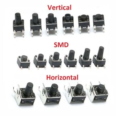 Momentary Tactile Push Button Switch Vertical/SMD/Horizontal Micro PCB Mounted - Image 1 of 3