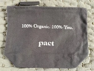 Pact Bio Baumwolle Canvas Tasche Make-up Organizer Make-up Reise Grau - Bild 1 von 2