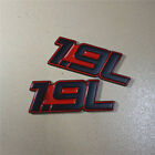 2x Red Black 1.9l Matte Metal Sticker Badge Emblem Decal 3d Motors Bumper Fender