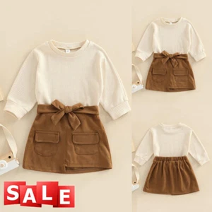 Toddler Baby Girl Autumn Clothes Kids Long Sleeve Pullover Tops Skirts Outfits - Picture 1 of 9