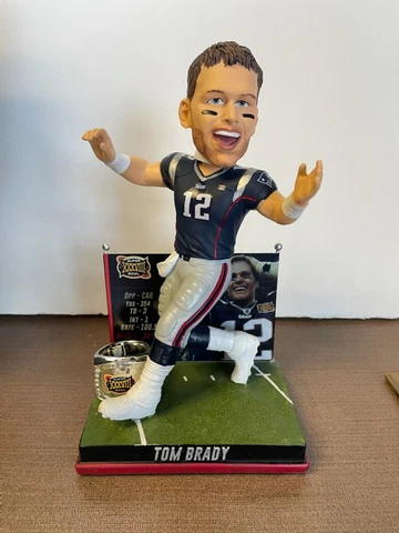 Tom Brady New England Patriots Superbowl Champs XXXV111 FOCO LE Bobblehead  NIB Cover
