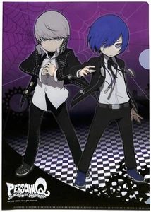 Persona Q Clear File Folder ebten Promo PQ A4 Yu Narukami Makoto Yosuke Junpei - Picture 1 of 3