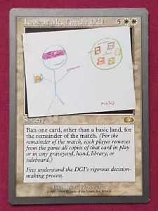 Magic The Gathering UNGLUED LOOK AT ME I'M THE DCI white card MTG - Picture 1 of 2