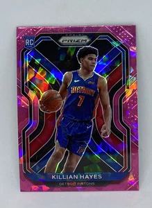 2020-21 Prizm Basketball Killian Hayes Pink Cracked Ice Rookie RC No.270 Pistons - Picture 1 of 3