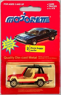 Vintage Majorette Dune Buggy Surfer Renault 4L JP4 / #252 / Cartellino Rosso / Francia - Immagine 1 di 4