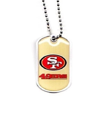 San Francisco 49ers Domed Dog Tag Necklace Cover