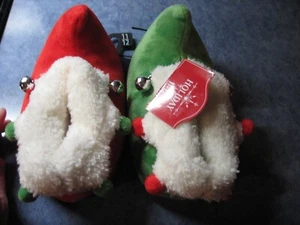 Christmas Boys Girls NoSlip Elf Slippers/Shoes With Jingle Bells Size 11-12 New - Picture 1 of 7