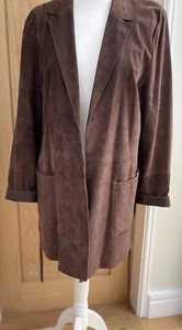 “Autre Ton” Brown Suede (goat Skin) Jacket Size 46. - Picture 1 of 15