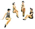 Vintage Mini Bathing Beauty Figurines Jungle Safari Swimsuit Collection Set Of 4