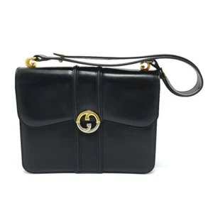 GUCCI GGHardware Old Gucci Shoulder Bag Leather Black/Gold x SilverHardware - Bild 1 von 12