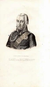 c1840 Friedrich von Kleist von Nollendorf Preussen Lithographie-Porträt - Imagen 1 de 1
